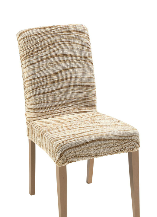 Sessel- & Sofaüberwürfe - Stretchbezüge in verschiedenen Farben, in Größe 101 (Sesselbezug) bis 106 (Stuhlbezug), in Farbe BEIGE Ansicht 1