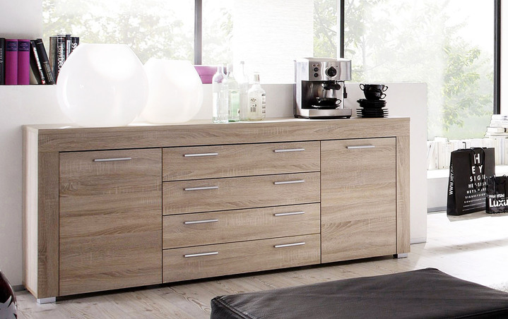 sideboard in eiche sagerau hell dekor sideboards bader