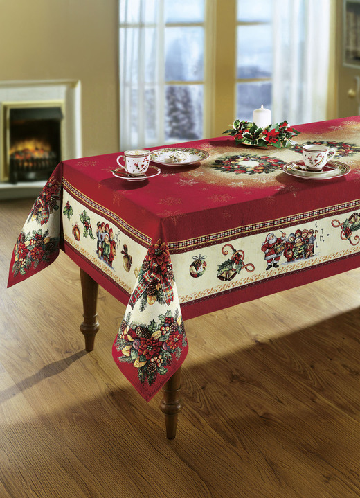 Tischdecken - Weihnachtliche Tisch- und Raumdekoration in Gobelin-Qualität, in Größe 100 (2 Platzsets, 33x 45 cm) bis 404 (Kissenbezug, 45x 45 cm), in Farbe  Ansicht 3