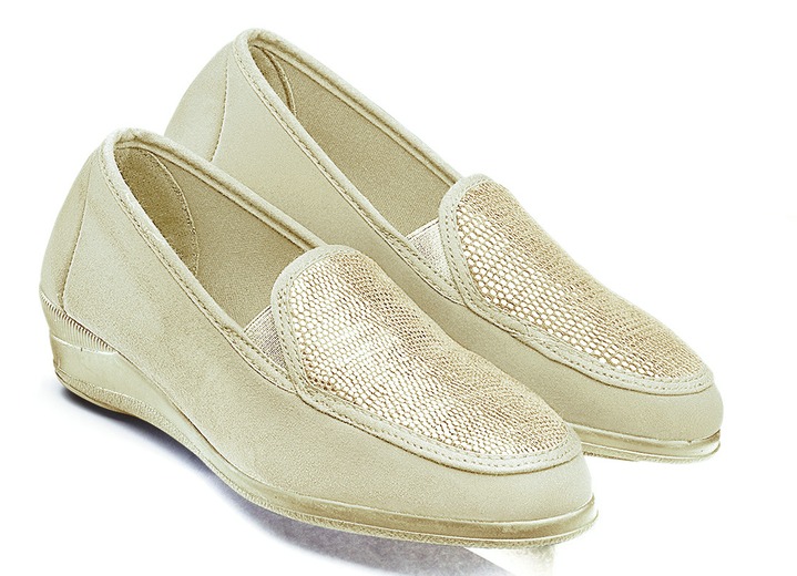 Slipper & Schnürschuhe - Mokassin in eleganter Krokooptik Ansicht 2 Slipper & Schnürschuhe - Mokassin in eleganter Krokooptik, in Größe 036 bis 042, in Farbe SCHWARZ Ansicht 2