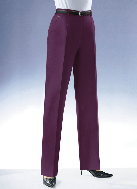 Damenmode - Klassische Hose, in Größe 018 bis 245, in Farbe BROMBEER Ansicht 1