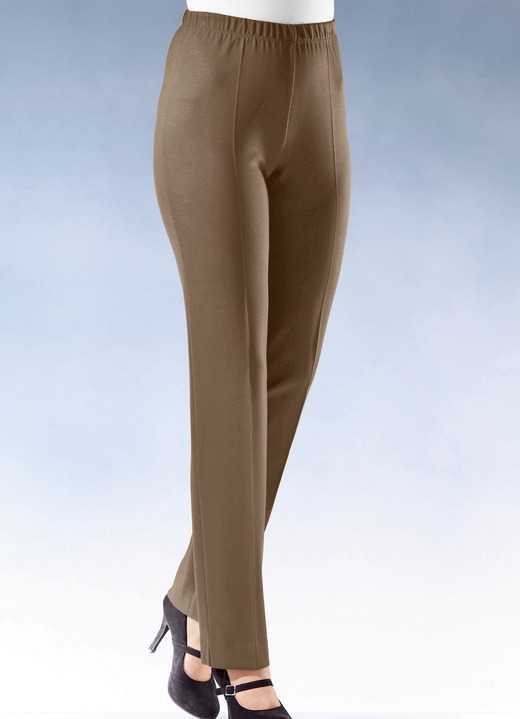 Damenmode - Hose in 9 Farben, in Größe 019 bis 245, in Farbe NUGATBRAUN Ansicht 1