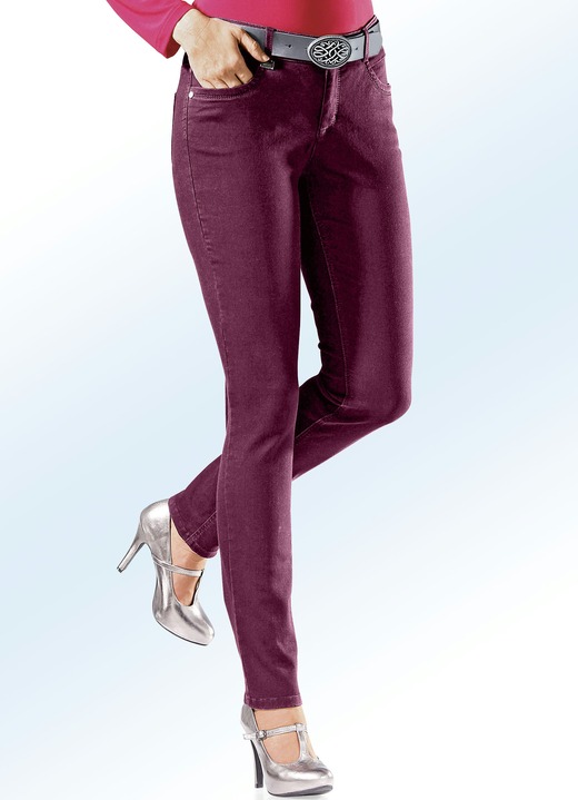 Jeans - Magic-Jeans in 11 Farben Jeans - Magic-Jeans in 11 Farben, in Größe 017 bis 050, in Farbe BORDEAUX