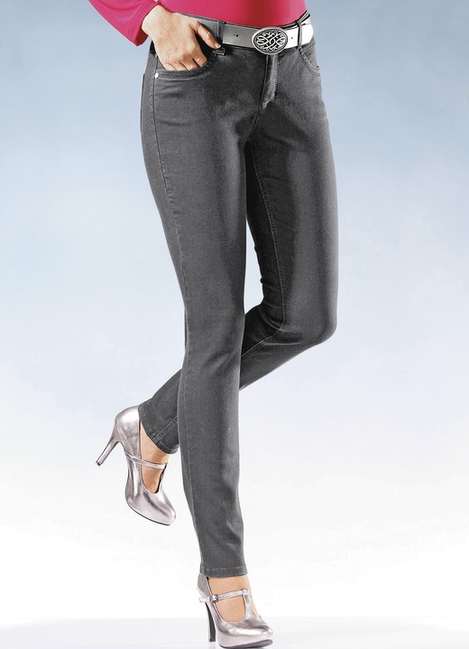 Jeans - Magic-Jeans in 11 Farben, in Größe 017 bis 050, in Farbe SCHWARZ Ansicht 2