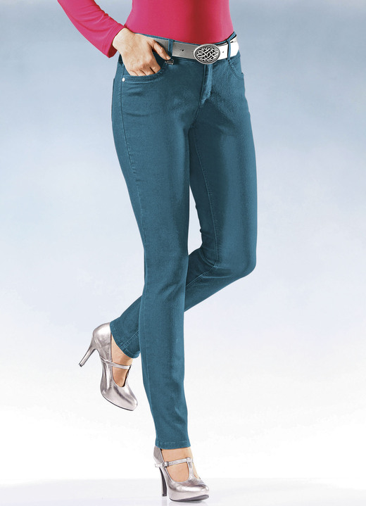 Jeans - Magic-Jeans in 11 Farben Jeans - Magic-Jeans in 11 Farben, in Größe 017 bis 050, in Farbe PETROL