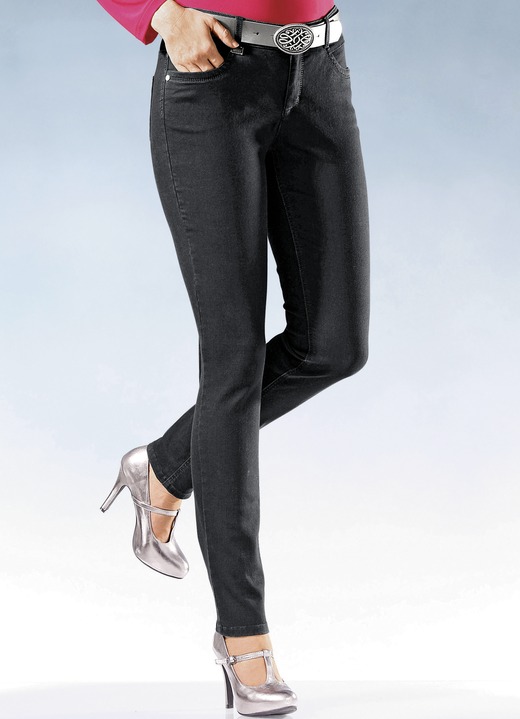 Jeans - Magic-Jeans in 11 Farben Jeans - Magic-Jeans in 11 Farben, in Größe 017 bis 050, in Farbe SCHWARZ