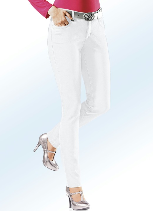 Jeans - Magic-Jeans in 11 Farben Jeans - Magic-Jeans in 11 Farben, in Größe 017 bis 050, in Farbe WEISS