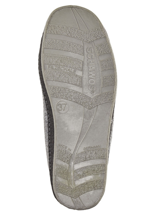 Hausschuhe - Atmungsaktive Damen-Hausschuhe, mit Reißverschluss, in Größe 036 bis 043, in Farbe GRAU-SCHWARZ Ansicht 3