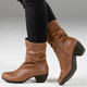 Stiefel & Stiefeletten - Andrea Conti, modische Damen-Stiefeletten, Winterschuhe, mit Reißverschluss – Farbe COGNAC – Ansicht 2 Stiefel & Stiefeletten - Andrea Conti, modische Damen-Stiefeletten, Winterschuhe, mit Reißverschluss, in Größe 036 bis 042, in Farbe JEANS – Farbe COGNAC – Ansicht 2
