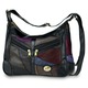 - Patchwork-Tasche aus Nappaleder mit Synthetik-Einsätzen, in Farbe SCHWARZ-MULTICOLOR – Farbe SCHWARZ-MULTICOLOR – Ansicht 1