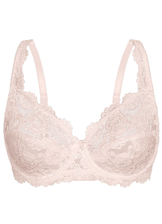 Wäsche - Sassa Zweierpack Bügel-BH aus Elastikspitze, in Größe 075 bis 100, in Cup D, in Farbe 1X ZARTAPRICOT, 1X SCHWARZ Ansicht 19