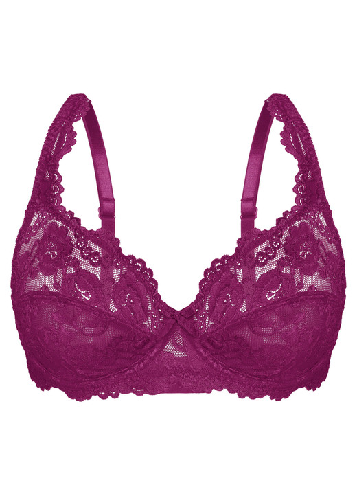 BH Doppelpack - Sassa Zweierpack Bügel-BH aus Elastikspitze, in Größe 075 bis 100, in Cup B, in Farbe 1X WEINROT, 1X PUDER Ansicht 4
