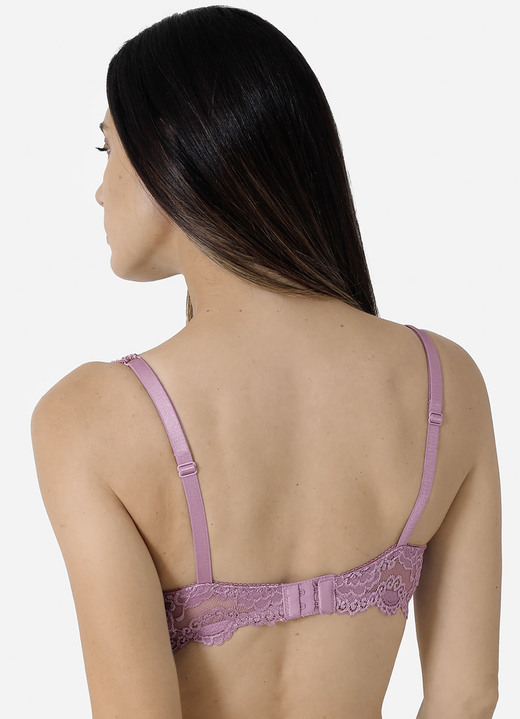 Wäsche - Sassa Zweierpack Bügel-BH aus Elastikspitze, in Größe 075 bis 100, in Cup B, in Farbe 1X ZARTAPRICOT, 1X SCHWARZ Ansicht 17