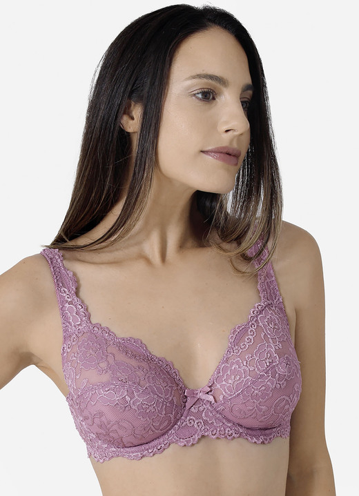 Damenmode - Sassa Zweierpack Bügel-BH aus Elastikspitze, in Größe 075 bis 100, in Cup B, in Farbe 1X KROKUS, 1X PUDER Ansicht 1