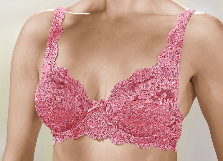 Wäsche - Sassa Zweierpack Bügel-BH aus Elastikspitze, in Größe 075 bis 100, in Cup B, in Farbe 1X ZARTAPRICOT, 1X SCHWARZ Ansicht 13