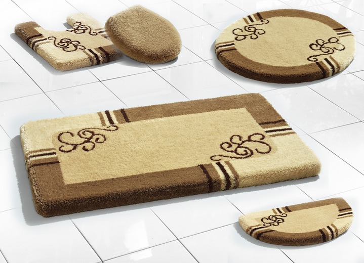 Badgarnituren - Badgarnitur von Kleine Wolke, in Größe 100 (Vorleger halbrund, 50/ 80 cm) bis 112 (Deckelbezug mit Kordel, 47/ 50 cm), in Farbe GRAU Ansicht 6