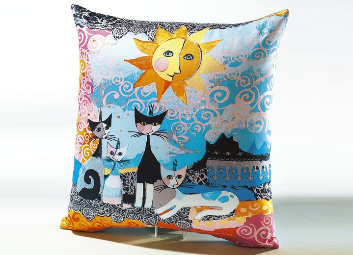 - Rosina Wachtmeister Bettwäsche-Garnitur und Deko-Kissen mit Katzenmotiv, in Farbe  Ansicht 2