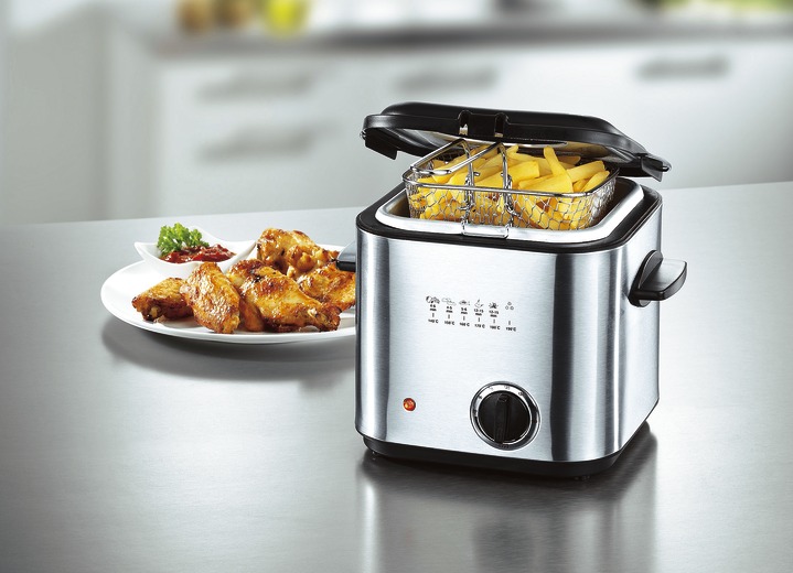 Küchengeräte - Mini-Fritteuse - ideal für 1-2 Personen, in Farbe EDELSTAHL Ansicht 1