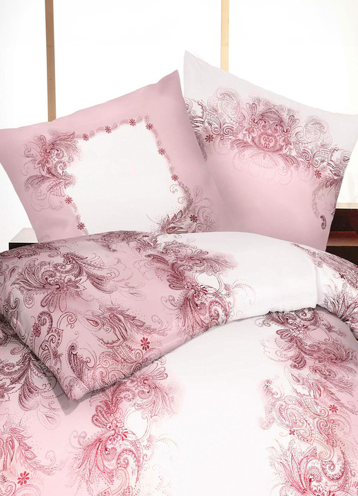 Bettwäschegarnituren - Bügelleichte Bettwäsche-Garnitur mit Reißverschluss Ansicht 2 Bettwäschegarnituren - Bügelleichte Bettwäsche-Garnitur mit Reißverschluss, in Größe 112 (80/80 cm + 135/200 cm) bis 115 (80/80 cm + 155/220 cm), in Farbe APRICOT Ansicht 2