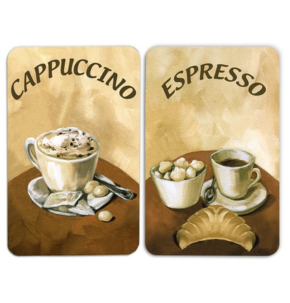 Herdabdeckplatten Cappuccino, 2er-Set