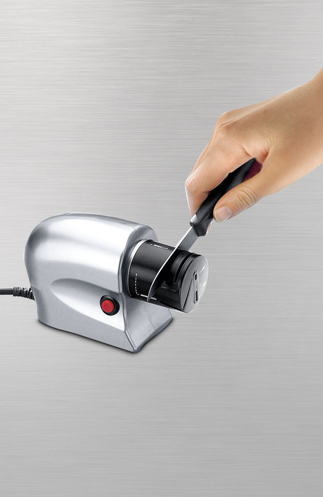 Küchenhelfer - Elektrischer Messerschärfer, in Farbe SILBER