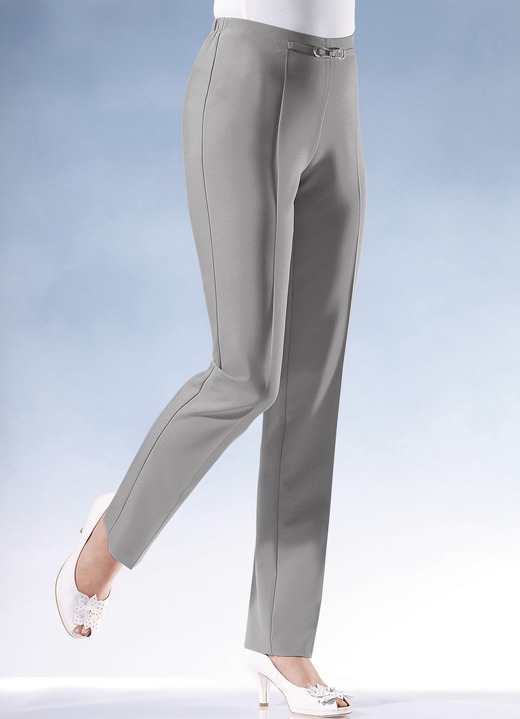 Hosen - Hose mit modisch schmaler Fußweite, in Größe 019 bis 245, in Farbe MITTELGRAU Ansicht 1