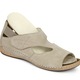 Sandaletten & Pantoletten - Waldläufer, bequeme Damen-Sandalen, Weite H, mit herausnehmbarem Fußbett, in Größe 4 1/2 bis 9, in Farbe JEANS – Farbe SAND – Ansicht 2