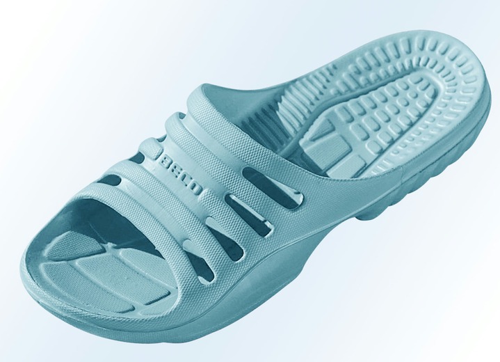 Damenmode - Badeschuhe mit Massage-Fußbett, in Größe 036 bis 046, in Farbe TÜRKIS Ansicht 1