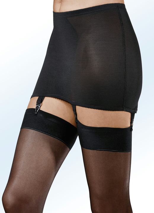 Damenmode - Dreierpack Feinstrümpfe, 20 den, in Größe 1 (Schuhgr. 35,36,37) bis 3 (Schuhgr. 41+42), in Farbe SCHWARZ Ansicht 1