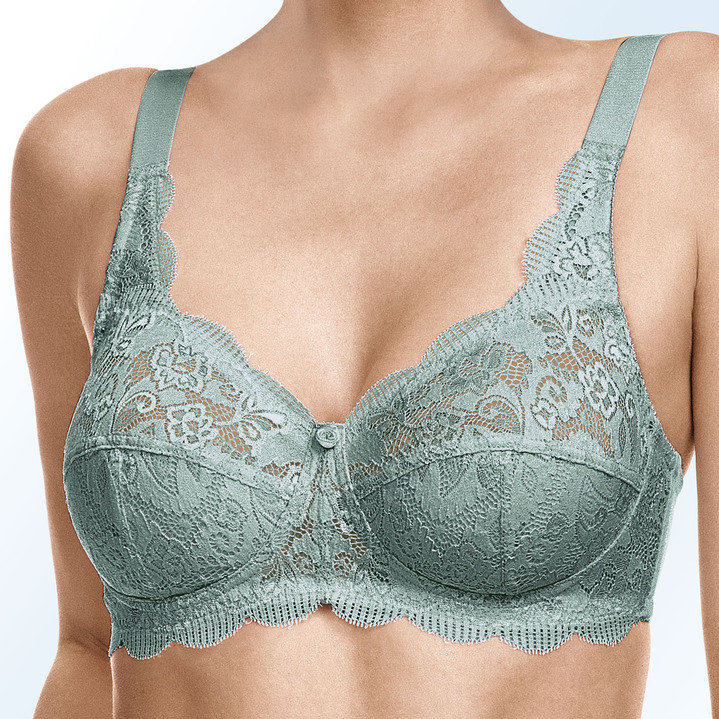 Soft-BH - Susa Zweierpack BH mit zarter Elastikspitze, in Größe 075 bis 110, in Cup B, in Farbe 2X JADE Ansicht 1