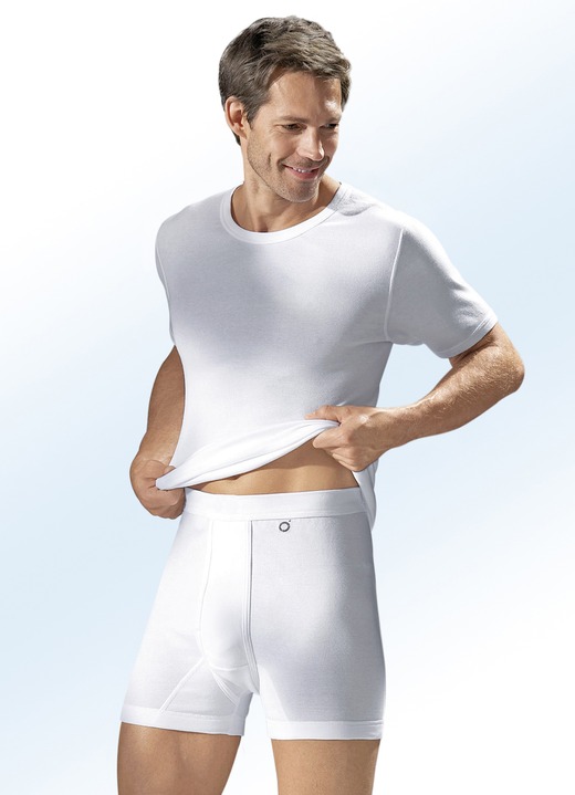 Slips & Unterhosen - Pfeilring Dreierpack Unterhosen aus Feinripp, weiß, in Größe 005 bis 013, in Farbe WEISS Ansicht 2