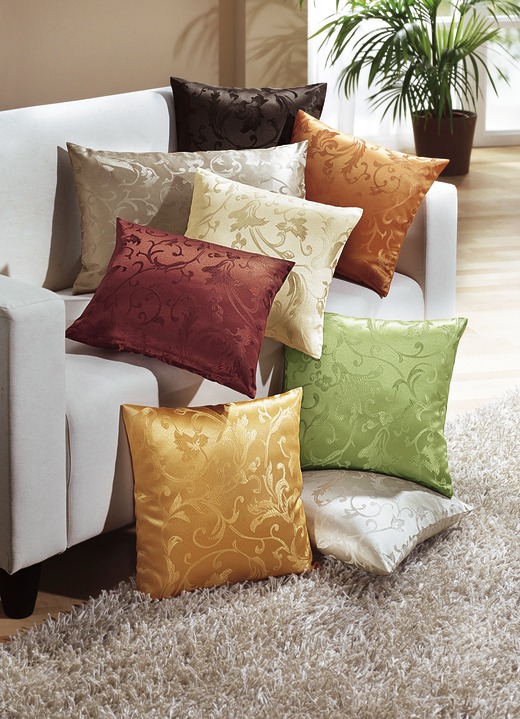 Wohnaccessoires - Kissenbezüge, 2er-Set, mit Reißverschluss, in Größe 105 (Kissenbezüge, 2er-Set, 40x40 cm) bis 110 (Kissenbezüge, 2er-Set, 50x50 cm), in Farbe ECRU