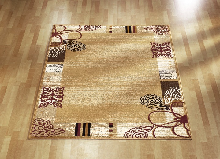 Klassisch - Gewebte Brücken und Teppiche mit Bordüre, in Größe 111 (Brücke, 60x110 cm) bis 288 (Teppich, 240x330 cm), in Farbe BEIGE Ansicht 1