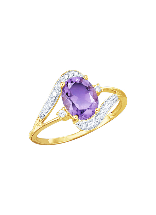 Ringe - Damenring mit echt Amethyst, in Größe 160 bis 220, in Farbe  Ansicht 2