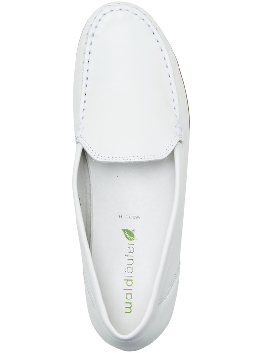Slipper & Schnürschuhe - Waldläufer Mokassin-Slipper aus edlem Rind-Nappaleder Ansicht 2 Slipper & Schnürschuhe - Waldläufer Mokassin-Slipper aus edlem Rind-Nappaleder, in Größe 4 1/2 bis 9, in Farbe WEISS Ansicht 2