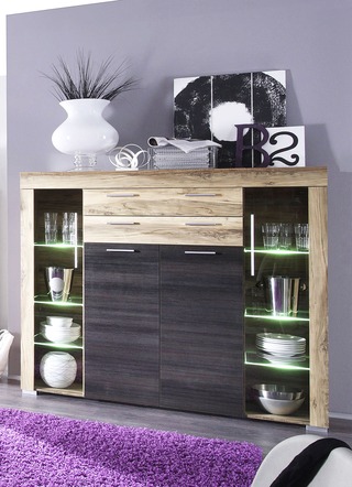 Highboard mit LED-Beleuchtung
