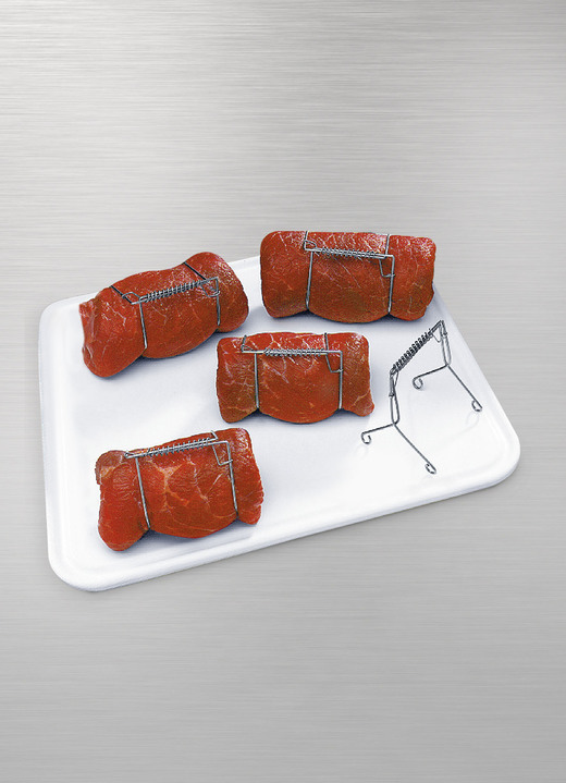 Haushaltshelfer - Rouladenklammern, 10-teilig, aus rostfreiem Edelstahl, in Farbe EDELSTAHL Ansicht 1