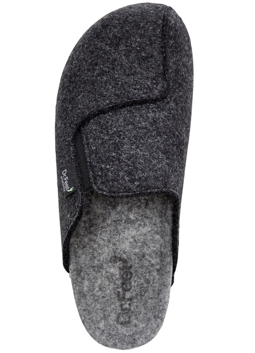 Hausschuhe - Klassische Herren-Hausschuhe, mit anatomisch geformtem Fußbett, in Größe 041 bis 047, in Farbe JEANSBLAU Ansicht 3