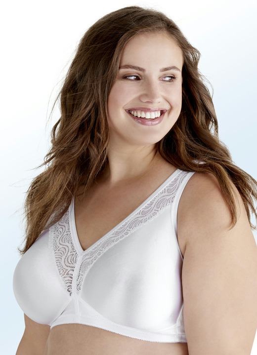 Soft-BH - Swegmark of Sweden Zweierpack BH mit Spitzeneinsätzen, in Größe 075 bis 115, in Cup C, in Farbe 2X WEISS Ansicht 1