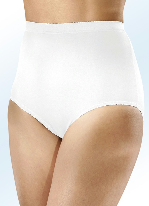 Slips - Fünferpack Slips mit Dehnbund, in Größe 040 bis 060, in Farbe 3X SCHWARZ, 2X WEISS Ansicht 2