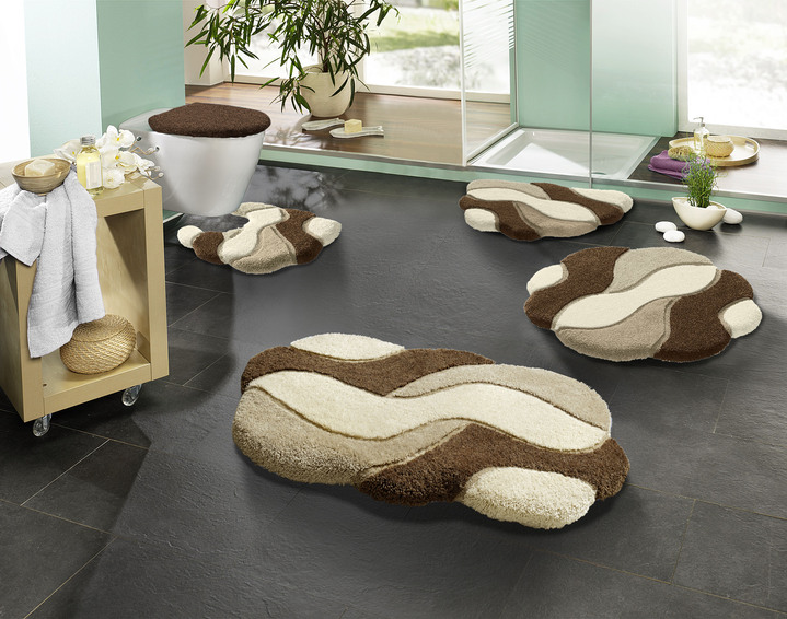 Badgarnituren - Badgarnitur von Grund in pflegeleichter Qualität, in Größe 100 (Vorleger halbrund, 50/ 80 cm) bis 112 (Deckelbezug mit Kordel, 47/ 50 cm), in Farbe ROSÉ Ansicht 7