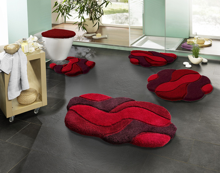 Badgarnituren - Badgarnitur von Grund in pflegeleichter Qualität, in Größe 100 (Vorleger halbrund, 50/ 80 cm) bis 112 (Deckelbezug mit Kordel, 47/ 50 cm), in Farbe ROSÉ Ansicht 6