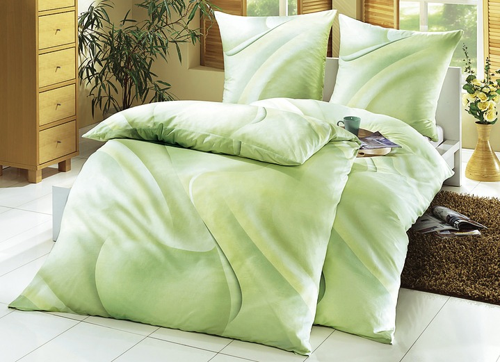 Bettwäschegarnituren - biberna Bettwäsche-Garnitur aus 100% Baumwolle Ansicht 2 Bettwäschegarnituren - biberna Bettwäsche-Garnitur aus 100% Baumwolle, in Größe 112 (80/80 cm + 135/200 cm) bis 115 (80/80 cm + 155/220 cm), in Farbe BLAU Ansicht 2