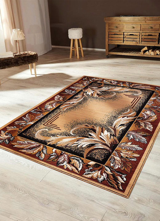 Klassisch - Brücken, Teppiche und Bettumrandung mit floralem Dessin, in Größe 103 (Brücke, 60x 90 cm) bis 315 (Bettumrandung, 3-teilig), in Farbe BLAU BORDÜRE Ansicht 2