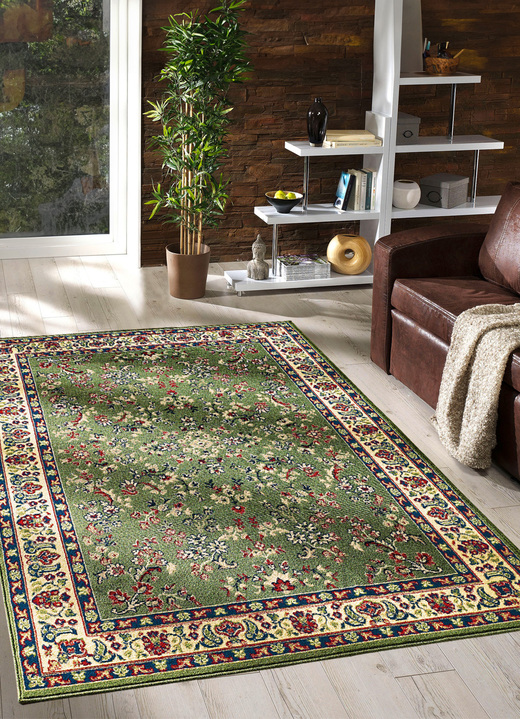 Klassisch - Ansprechende Teppiche, Brücken und Bettumrandung, in Größe 111 (Brücke, 60x110 cm) bis 323 (Teppich oval, 200x290 cm), in Farbe BLAU Ansicht 2