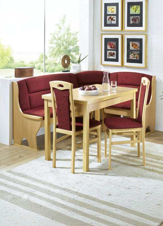 Stühle & Sitzbänke - Elegante Eckbankgruppe, 4-teilig, in Farbe BUCHE-BORDEAUX, in Ausführung Stühle, 2er-Set Ansicht 2