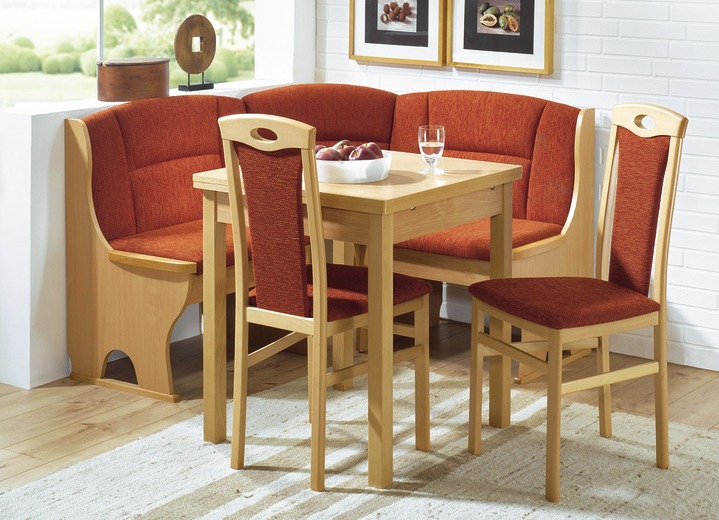 Stühle & Sitzbänke - Elegante Eckbankgruppe, 4-teilig, in Farbe BUCHE-BORDEAUX, in Ausführung Stühle, 2er-Set Ansicht 3