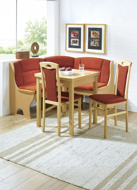 Stühle & Sitzbänke - Elegante Eckbankgruppe, 4-teilig, in Farbe BUCHE-BORDEAUX, in Ausführung Stühle, 2er-Set Ansicht 6