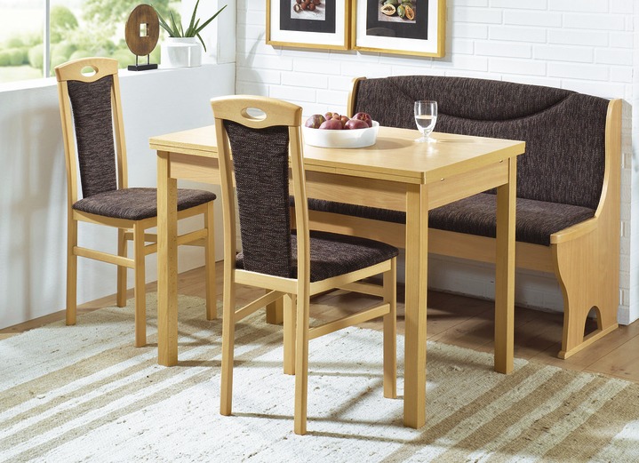 Stühle & Sitzbänke - Elegante Eckbankgruppe, 4-teilig, in Farbe BUCHE-BORDEAUX, in Ausführung Stühle, 2er-Set Ansicht 4