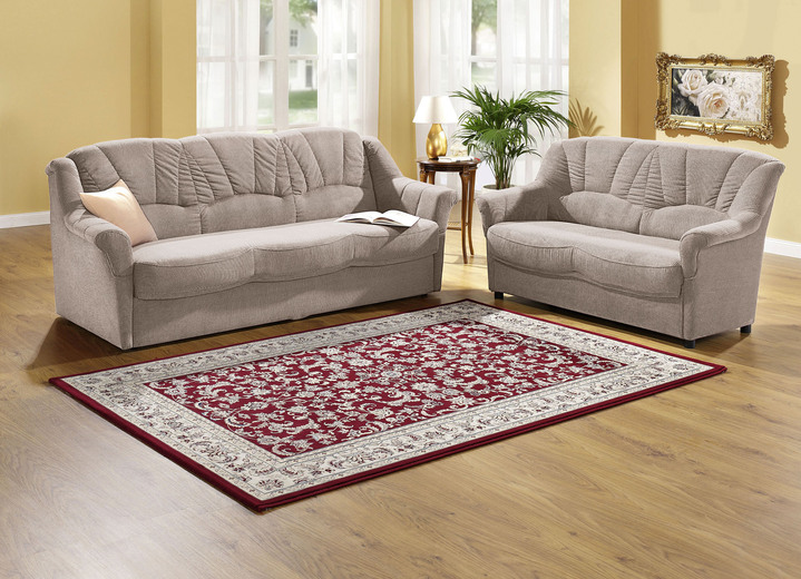 - Polstergruppe mit Federkern, in Farbe BEIGE, in Ausführung Polstergruppe, 2-teilig